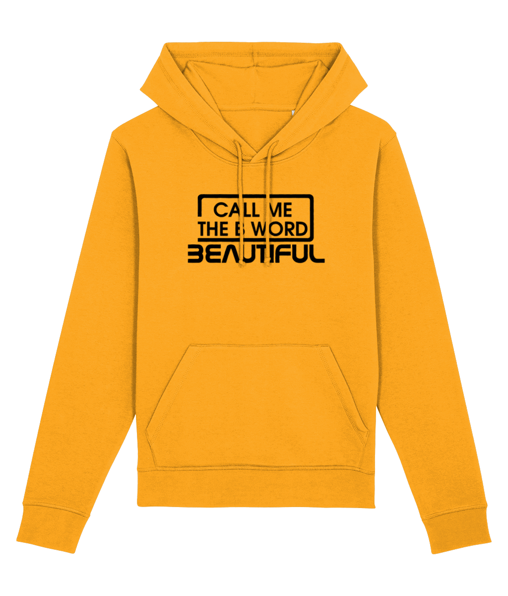 Call Me The B Word Beautiful, Black Logo, Hoodie