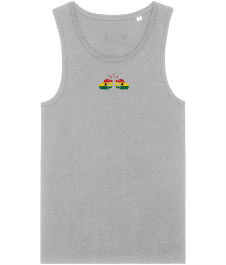 We Run Tings, Ghana, Men's, Organic Cotton, Tank/Vest Top, Small Centre Logo