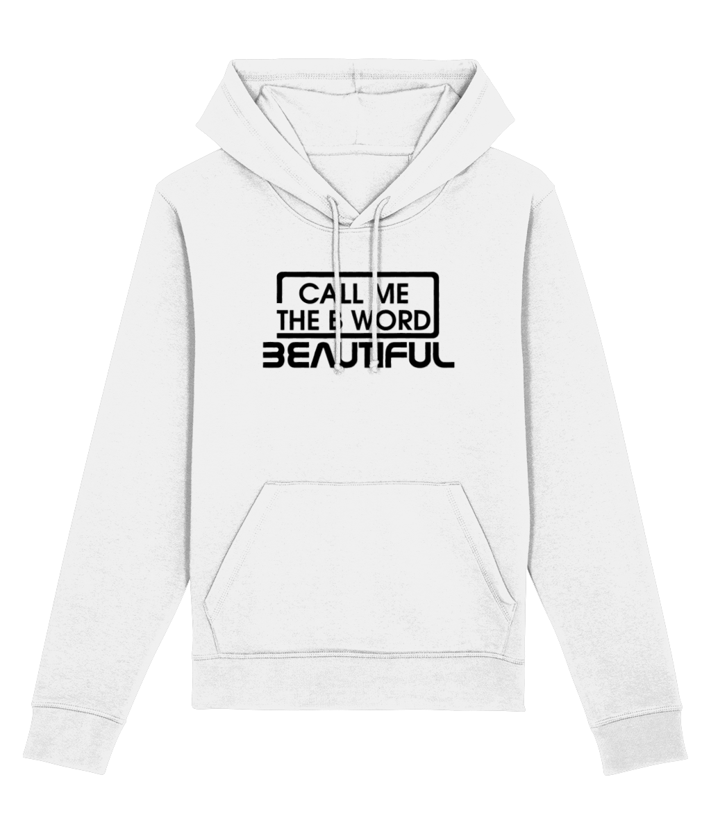 Call Me The B Word Beautiful, Black Logo, Hoodie