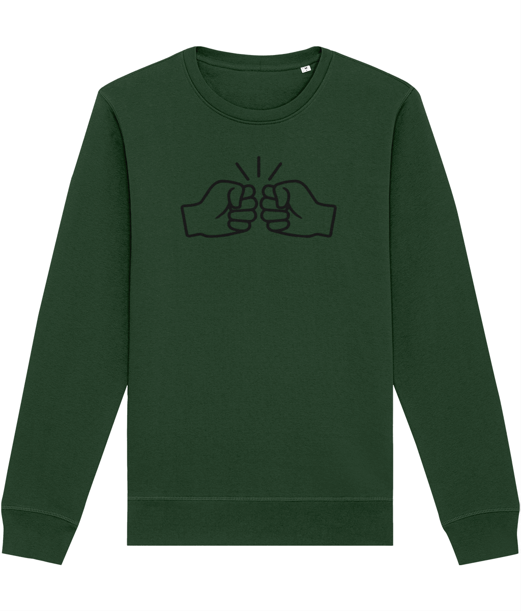 We Run Tings, Original, Black Logo, Organic Ring-Spun Combed Cotton Sweatshirt