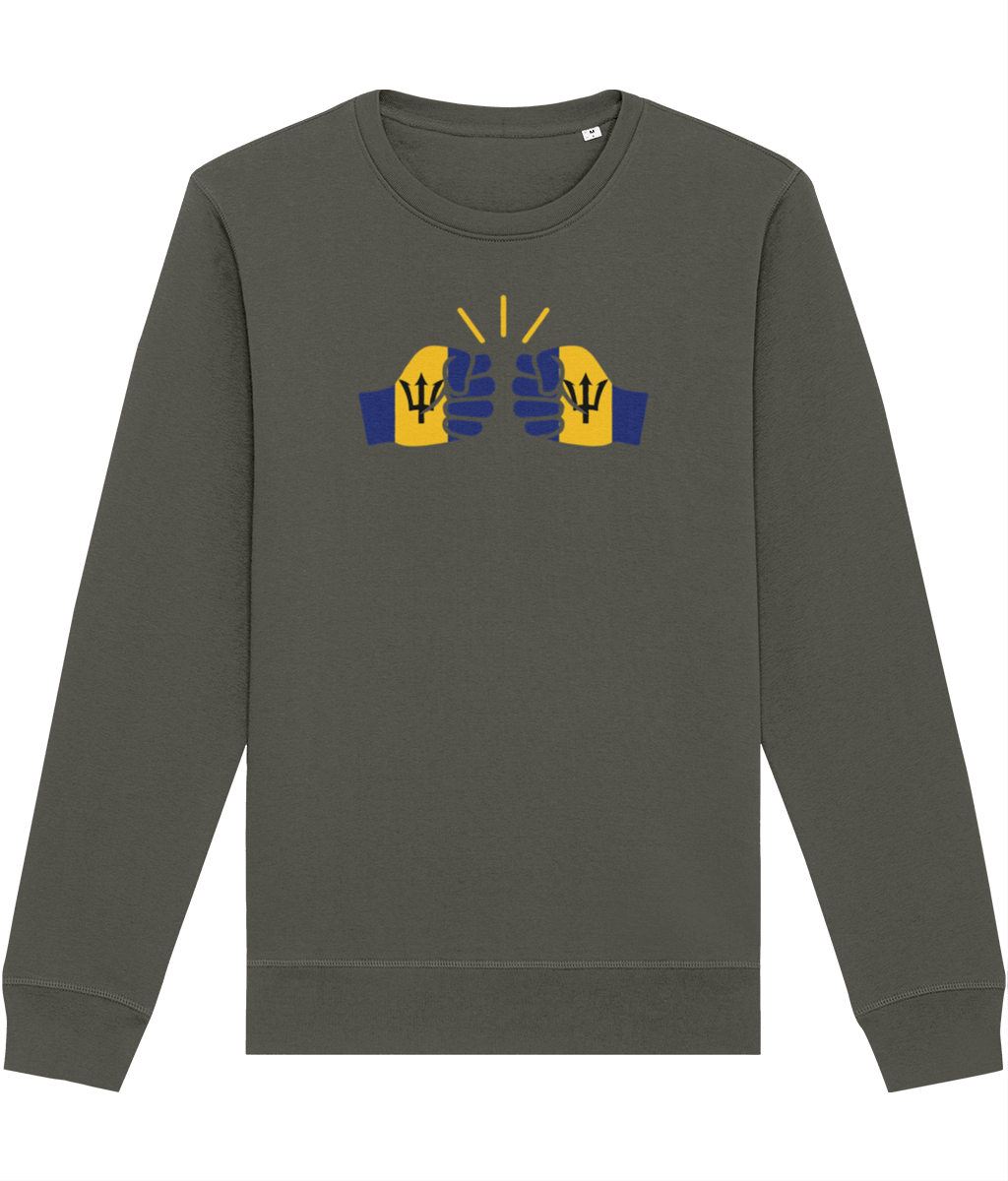 We Run Tings, Barbados, Organic Ring-Spun Cotton, Crew Sweater, Various Colours