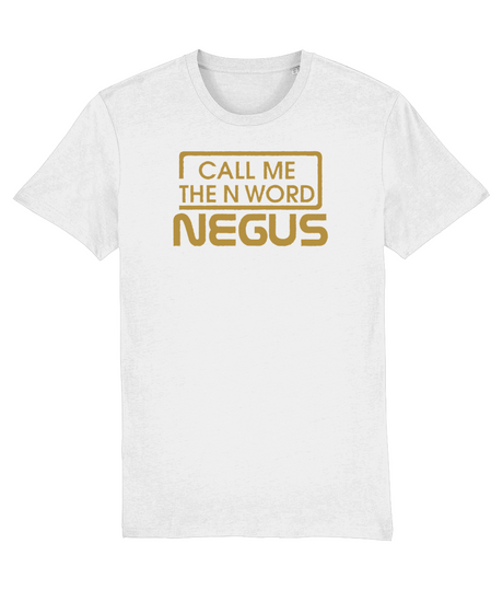 Call Me The N Word Negus, Men's, Organic Ring Spun Cotton T-Shirt, Gold Logo