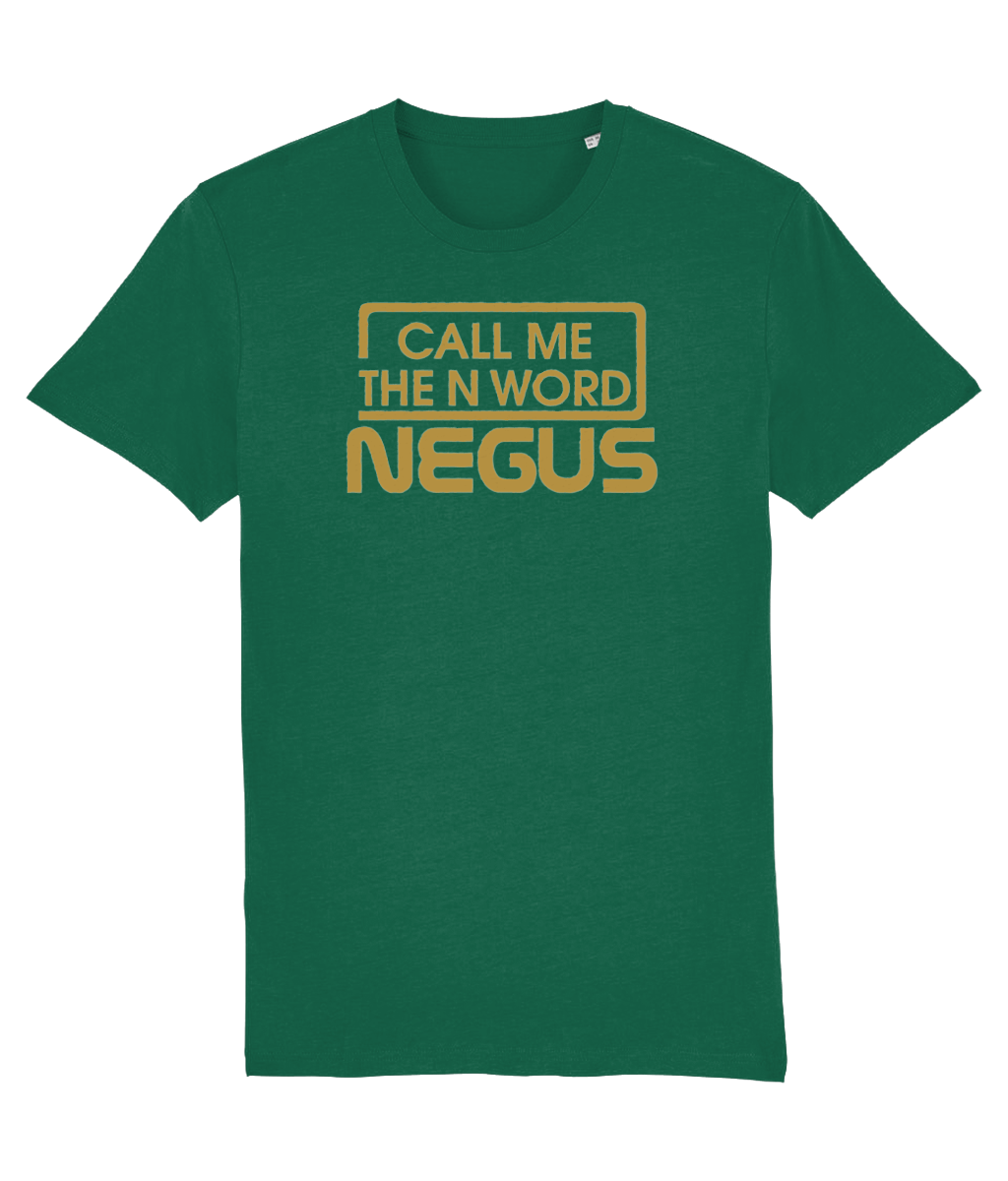 Call Me The N Word Negus, Men's, Organic Ring Spun Cotton T-Shirt, Gold Logo