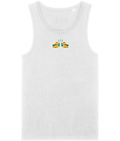 We Run Tings, Grenada, Men's, Organic Cotton, Tank/Vest Top, Small Centre Logo