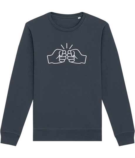 We Run Tings, Original, White Logo, Organic Ring-Spun Combed Cotton Sweatshirt