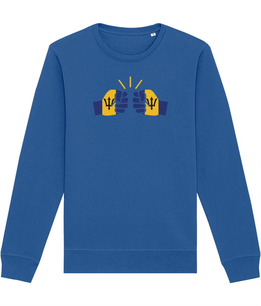 We Run Tings, Barbados, Organic Ring-Spun Cotton, Crew Sweater, Various Colours