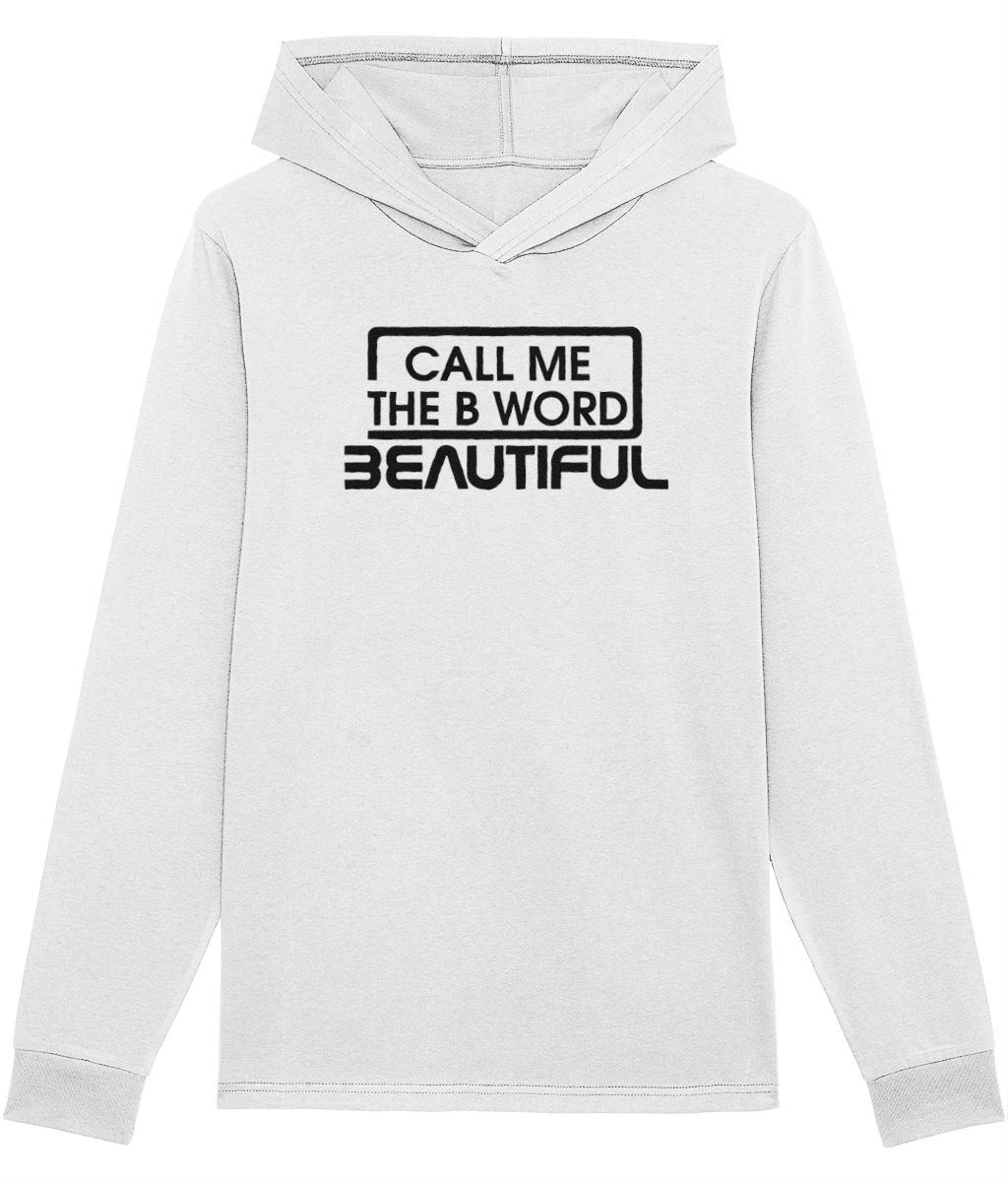 Call Me The B Word Beautiful, Black Logo, Hoodie
