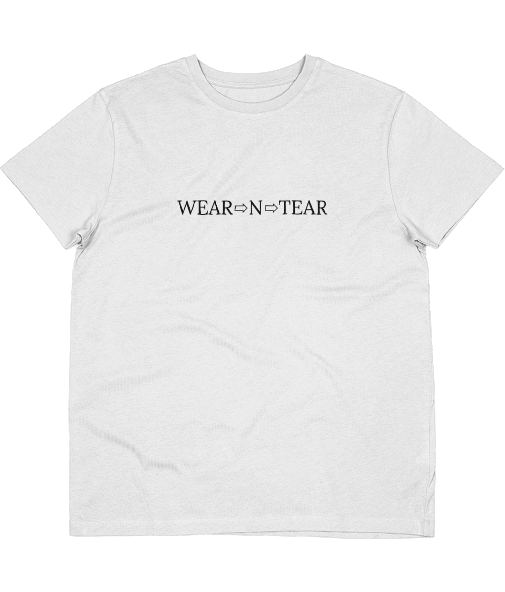 Wear N Tear Men's Essential Organic Cotton Crew Neck T-Shirt, Various Colours