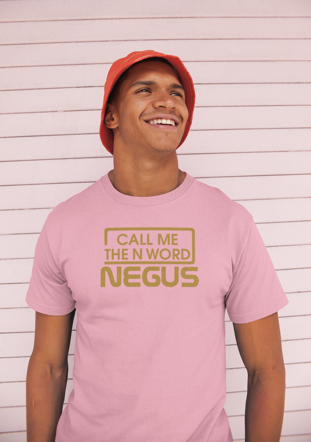 Call Me The N Word Negus, Men's, Organic Ring Spun Cotton T-Shirt, Gold Logo