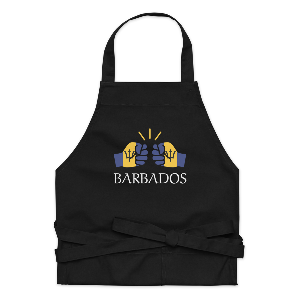 We Run Tings, Barbados, Black, Apron