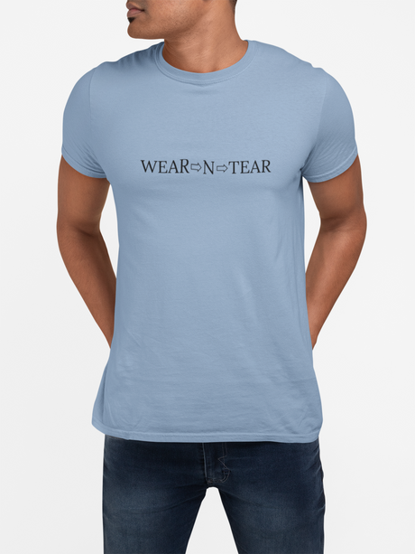 Wear N Tear Men's Essential Organic Cotton Crew Neck T-Shirt, Various Colours