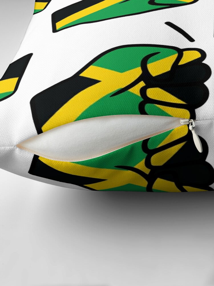 We Run Tings, Jamaica, Throw Pillow, Cushion, White, 40 x 40cm