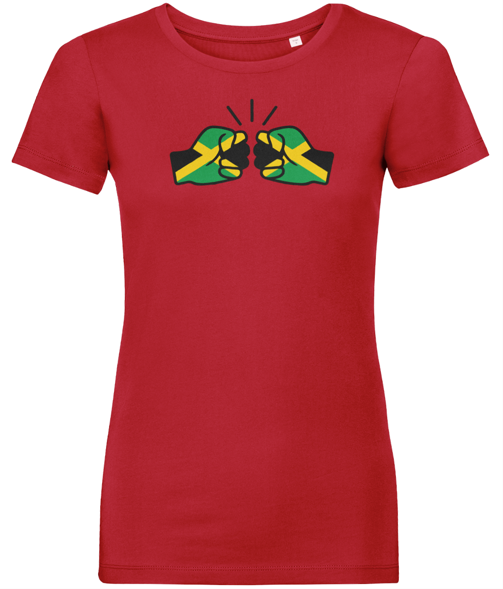 We Run Tings, Jamaica, Women's, Organic Ring Spun Cotton T-Shirt, Outline