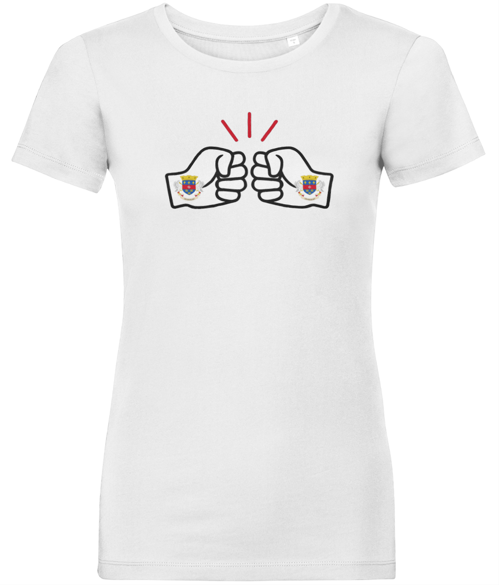 We Run Tings, St Barts, Women's, Organic Ring Spun Cotton, Contemporary Shaped Fit T-Shirt