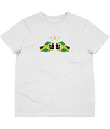 We Run Tings, Jamaica, Men's, Modern Fit, Organic Cotton, Crew Neck T-Shirt (YLW)
