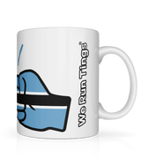 We Run Tings, Botswana, Tea, Coffee Ceramic Mug, Cup, White, 11oz