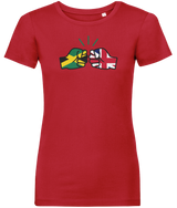 We Run Tings, Jamaica & United Kingdom, Dual Parentage, Women's, Organic Ring Spun Cotton T-Shirt, Outline