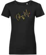 Glam-Ma, Gold Logo, Women's, Organic Ring Spun Cotton, Contemporary Shaped Fit T-Shirt