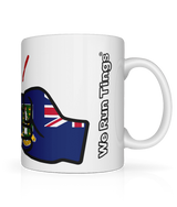 We Run Tings, British Virgin Islands, Tea, Coffee Ceramic Mug, Cup, White, 11oz