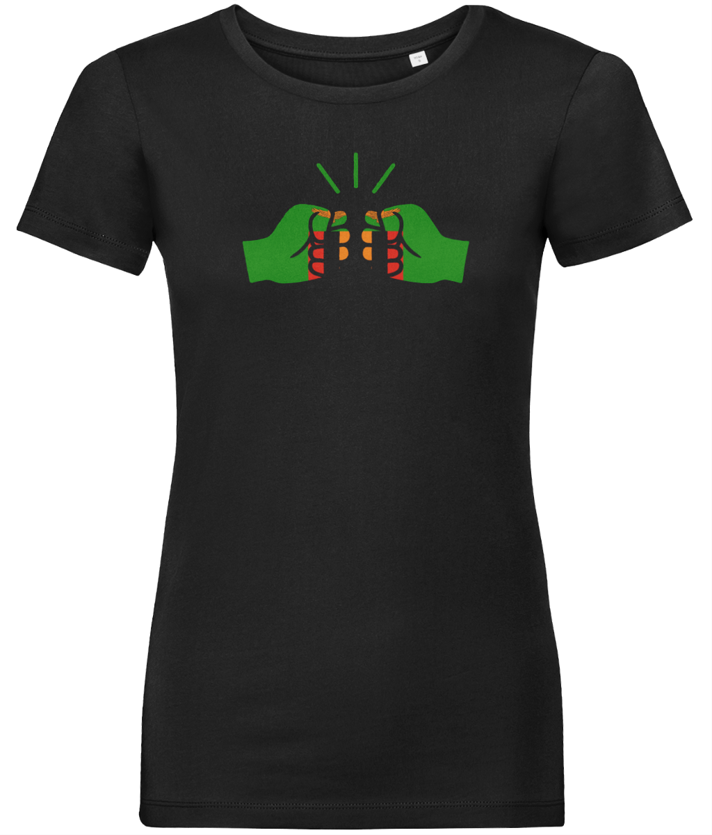 We Run Tings, Zambia, Women's, Organic Ring Spun Cotton, Contemporary Shaped Fit T-Shirt