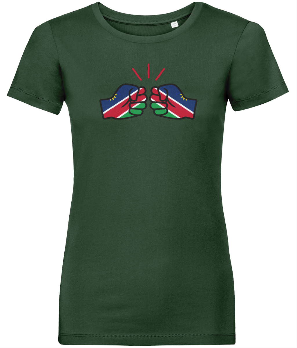 We Run Tings, Namibia, Women's, Organic Ring Spun Cotton, Contemporary Shaped Fit T-Shirt
