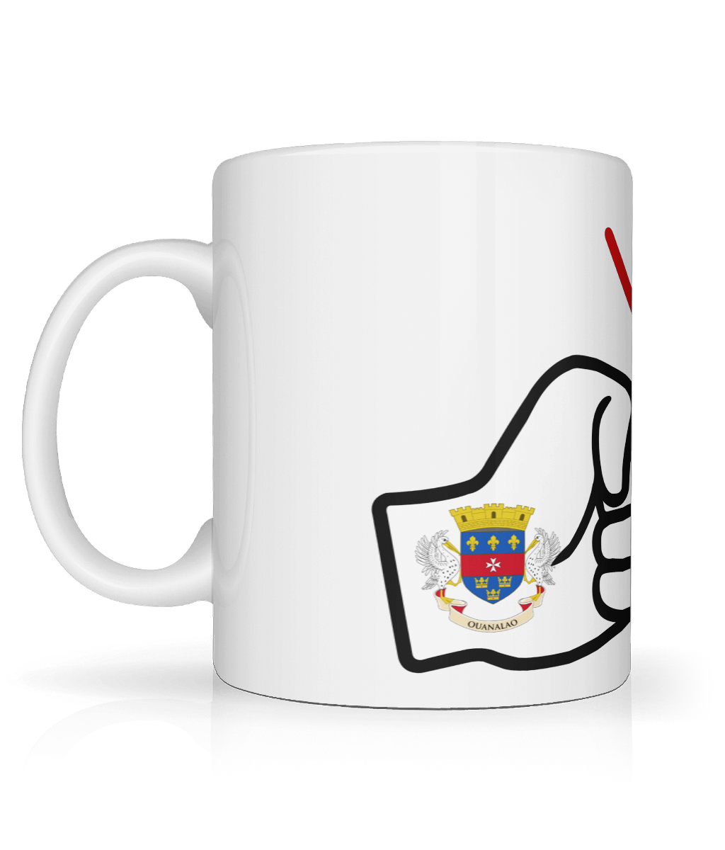 We Run Tings, St Barts, Tea, Coffee Ceramic Mug, Cup, White, 11oz