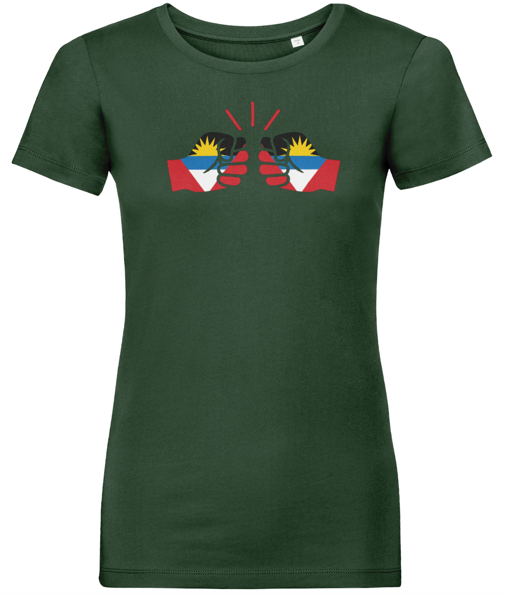 We Run Tings, Antigua, Women's, Organic Ring Spun Cotton, Contemporary Shaped Fit T-Shirt