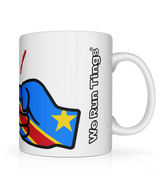 We Run Tings, Congo, Democratic Republic of the, Tea, Coffee Ceramic Mug, Cup, White, 11oz