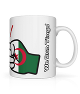 We Run Tings, Algeria, Tea, Coffee Ceramic Mug, Cup, White, 11oz