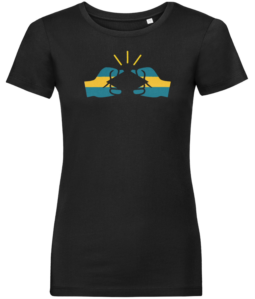 We Run Tings, Bahamas, Women's, Organic Ring Spun Cotton, Contemporary Shaped Fit T-Shirt