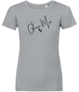 Glam-Ma, Black Logo, Women's, Organic Ring Spun Cotton, Contemporary Shaped Fit T-Shirt