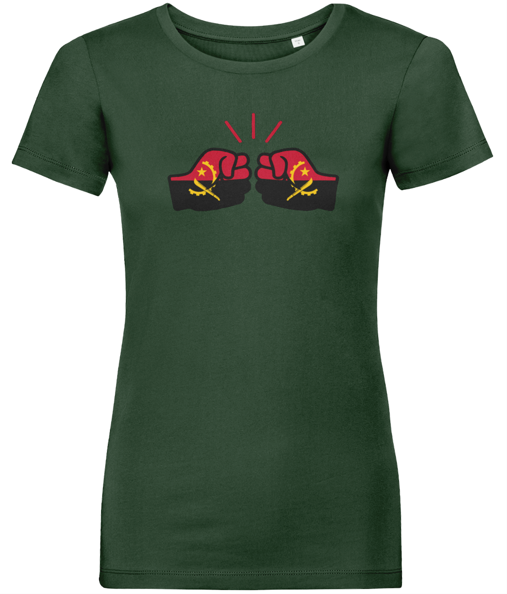 We Run Tings, Angola, Women's, Organic Ring Spun Cotton, Contemporary Shaped Fit T-Shirt