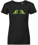 We Run Tings, Jamaica, Women's, Organic Ring Spun Cotton T-Shirt, Outline