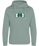 We Run Tings, Nigeria, Unisex, Cotton Crossover Neck Hoodie With Pouch & Thumbholes