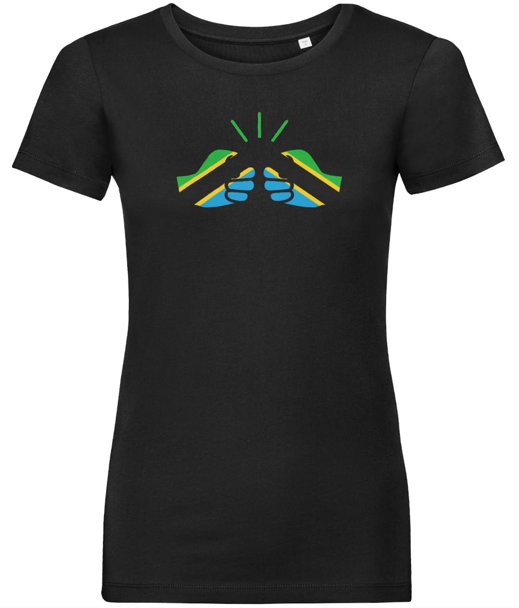 We Run Tings, Tanzania, Women's, Organic Ring Spun Cotton, Contemporary Shaped Fit T-Shirt
