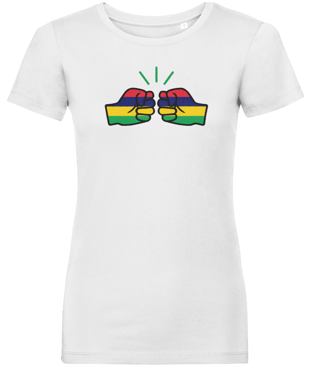 We Run Tings, Mauritius, Women's, Organic Ring Spun Cotton, Contemporary Shaped Fit T-Shirt