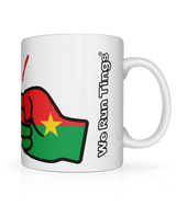 We Run Tings, Burkina Faso, Tea, Coffee Ceramic Mug, Cup, White, 11oz