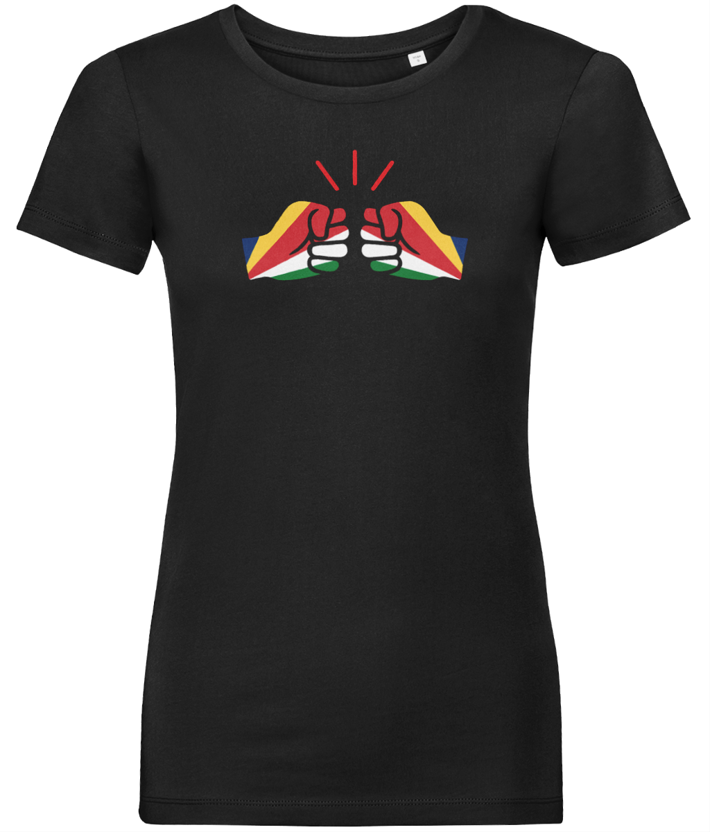We Run Tings, Seychelles, Women's, Organic Ring Spun Cotton, Contemporary Shaped Fit T-Shirt