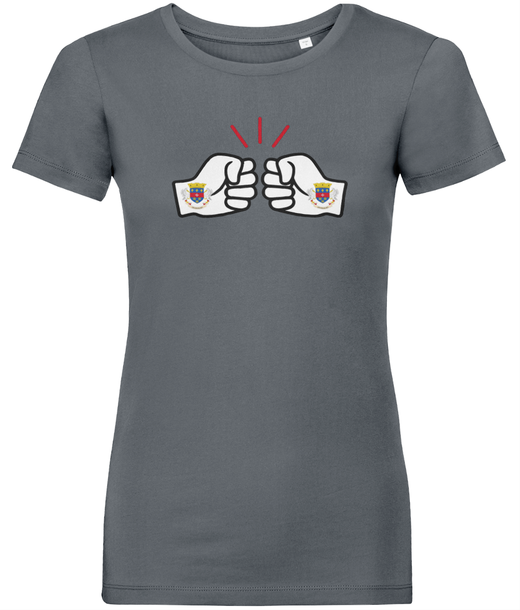 We Run Tings, St Barts, Women's, Organic Ring Spun Cotton, Contemporary Shaped Fit T-Shirt