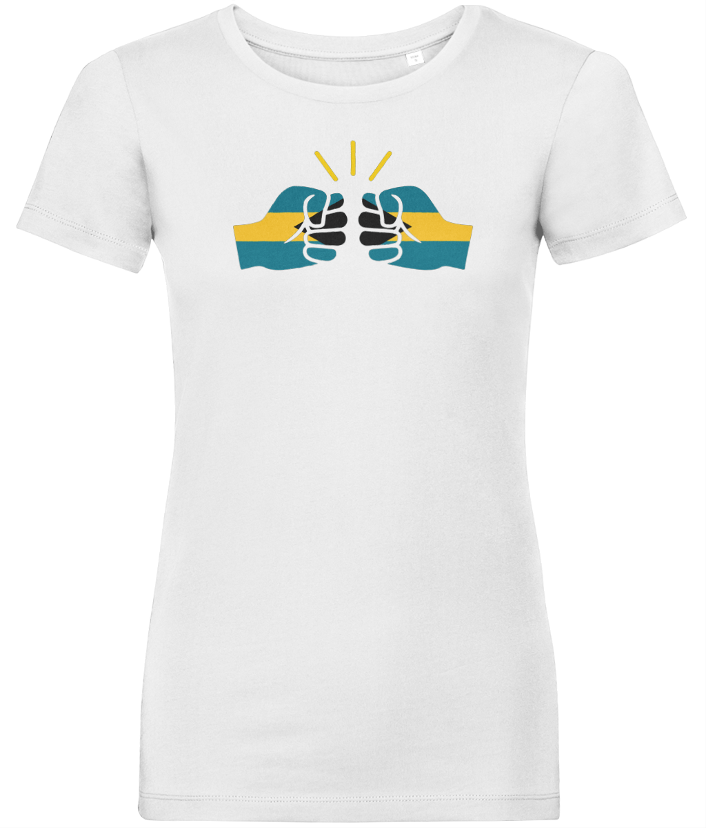 We Run Tings, Bahamas, Women's, Organic Ring Spun Cotton, Contemporary Shaped Fit T-Shirt