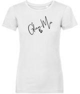 Glam-Ma, Black Logo, Women's, Organic Ring Spun Cotton, Contemporary Shaped Fit T-Shirt
