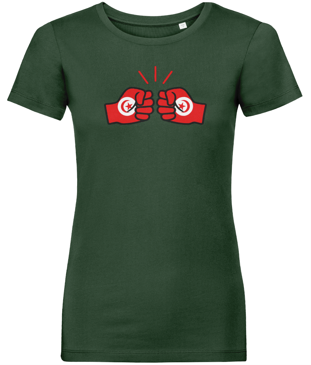 We Run Tings, Tunisia, Women's, Organic Ring Spun Cotton, Contemporary Shaped Fit T-Shirt