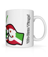 We Run Tings, Burundi, Tea, Coffee Ceramic Mug, Cup, White, 11oz