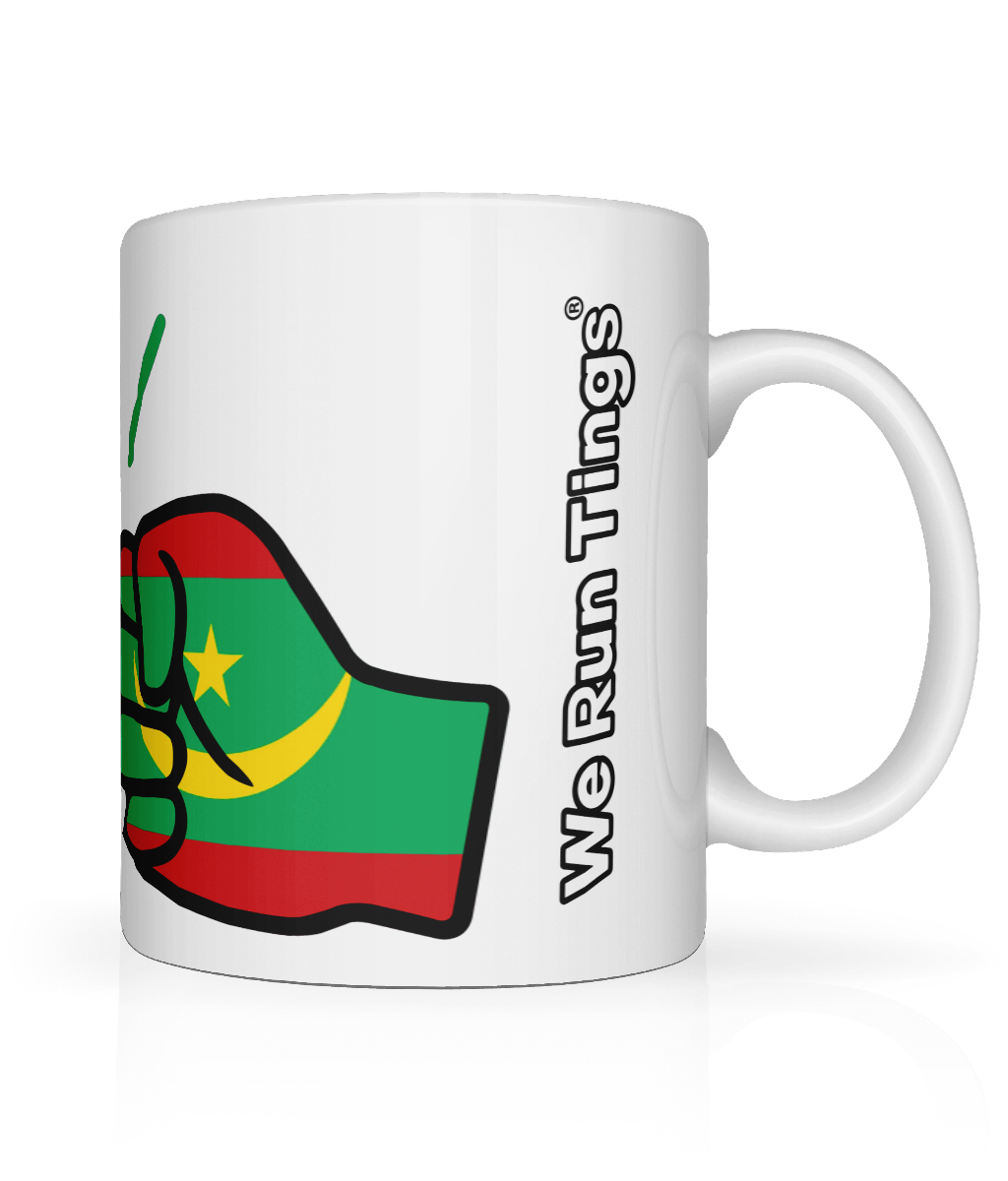 We Run Tings, Mauritania, Tea, Coffee Ceramic Mug, Cup, White, 11oz