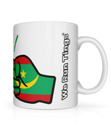 We Run Tings, Mauritania, Tea, Coffee Ceramic Mug, Cup, White, 11oz
