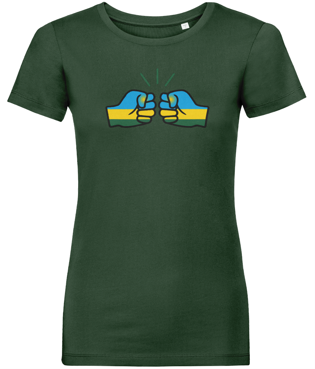 We Run Tings, Rwanda, Women's, Organic Ring Spun Cotton, Contemporary Shaped Fit T-Shirt