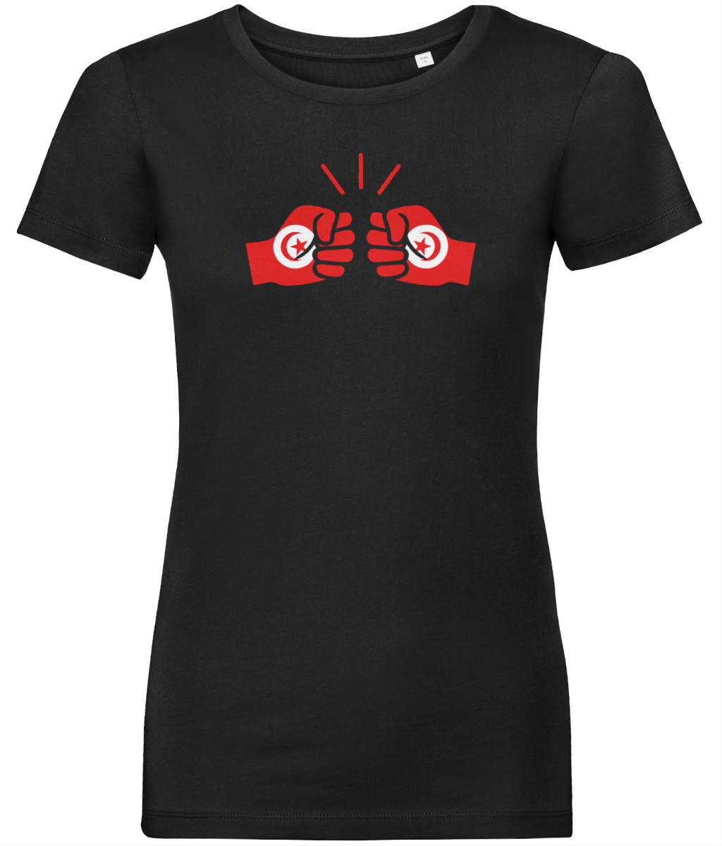We Run Tings, Tunisia, Women's, Organic Ring Spun Cotton, Contemporary Shaped Fit T-Shirt