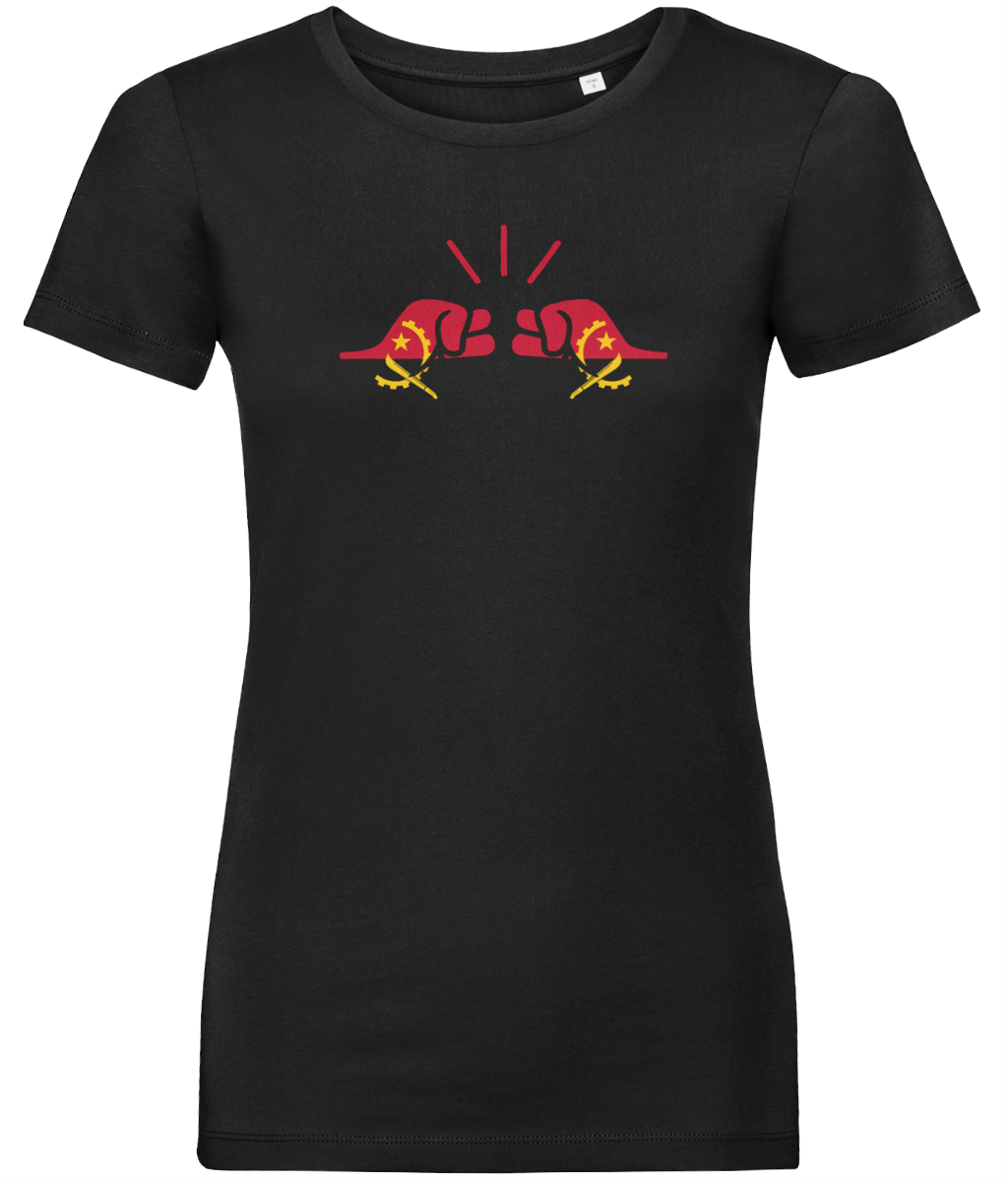 We Run Tings, Angola, Women's, Organic Ring Spun Cotton, Contemporary Shaped Fit T-Shirt