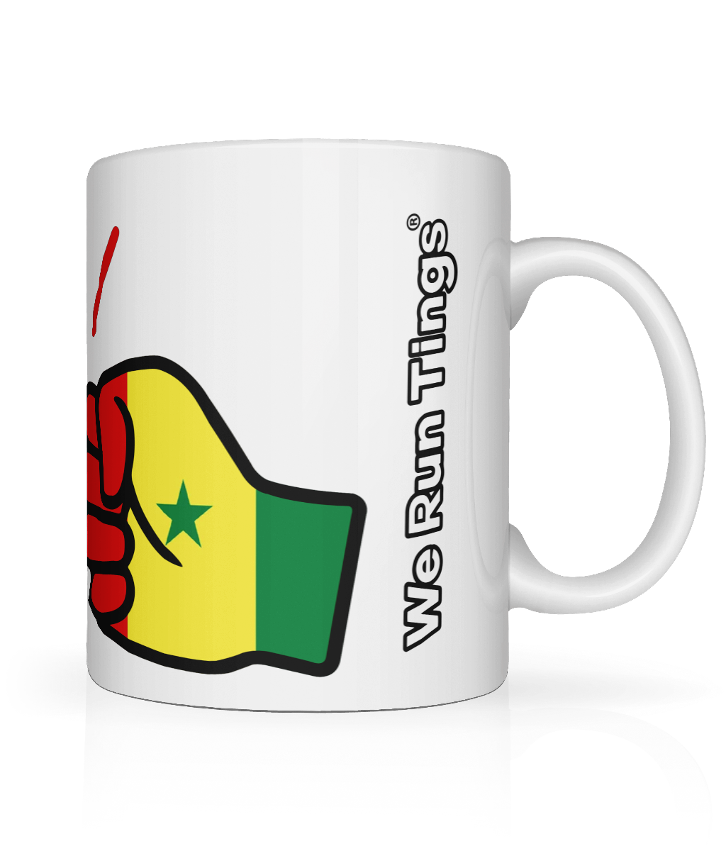 We Run Tings, Senegal, Tea, Coffee Ceramic Mug, Cup, White, 11oz