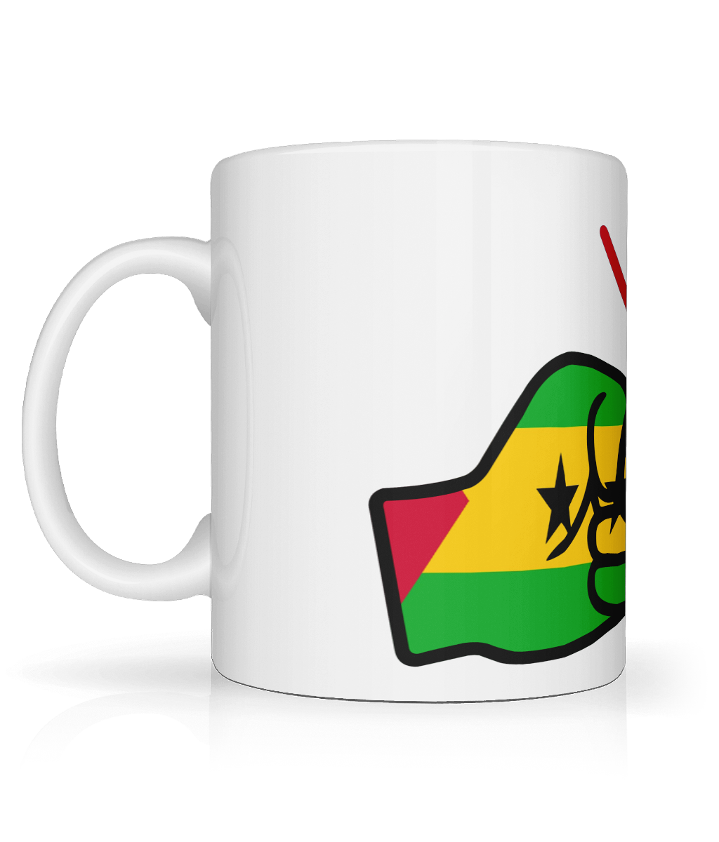 We Run Tings, São Tomé and Príncipe, Tea, Coffee Ceramic Mug, Cup, White, 11oz
